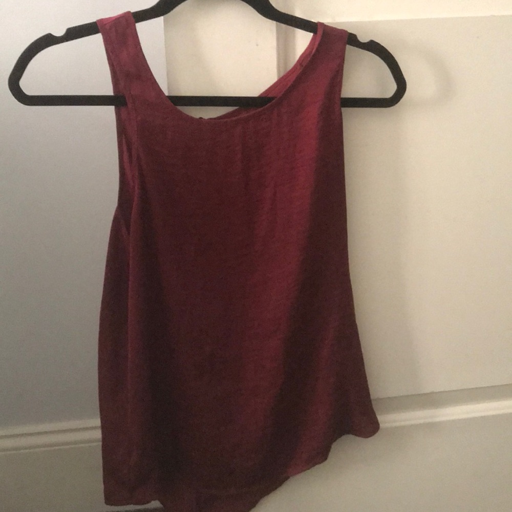 Satin Red sleeveless top